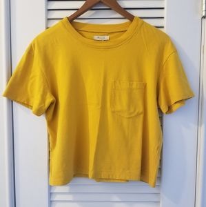 Madewell Cropped Boxy fit pocket tee